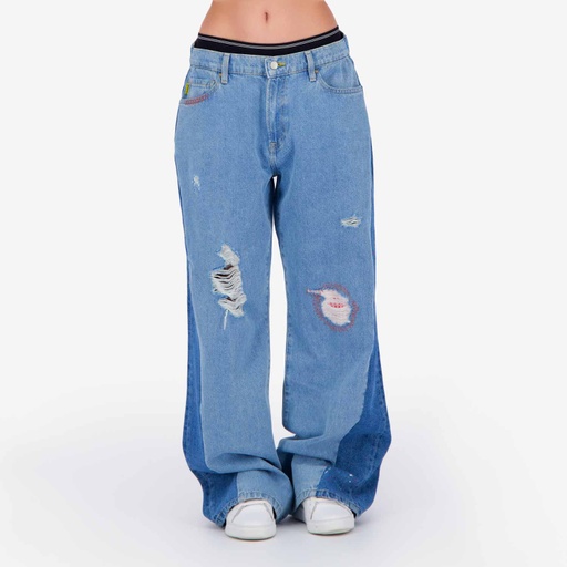 [01-010-01-569-K920-24] Upcycling baggy jeans femme bi-couleur (24)