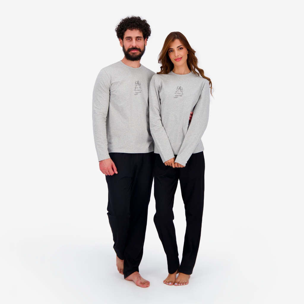 Pyjama unisexe Adulte manches Longues عام جديد معاه Vibe جديد