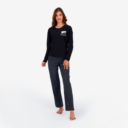 [05-010-16-305-K950-L] Pyjama femme Manches Longues وقيت DREAMS (L)