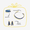 Pack 2 cadeau chocker, bracelet &amp; boucle d'oreille