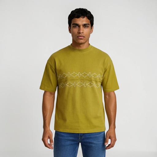 [05-010-36-237-K128-L] Sweat avec découpe homme Arabesque Géométrique (L)