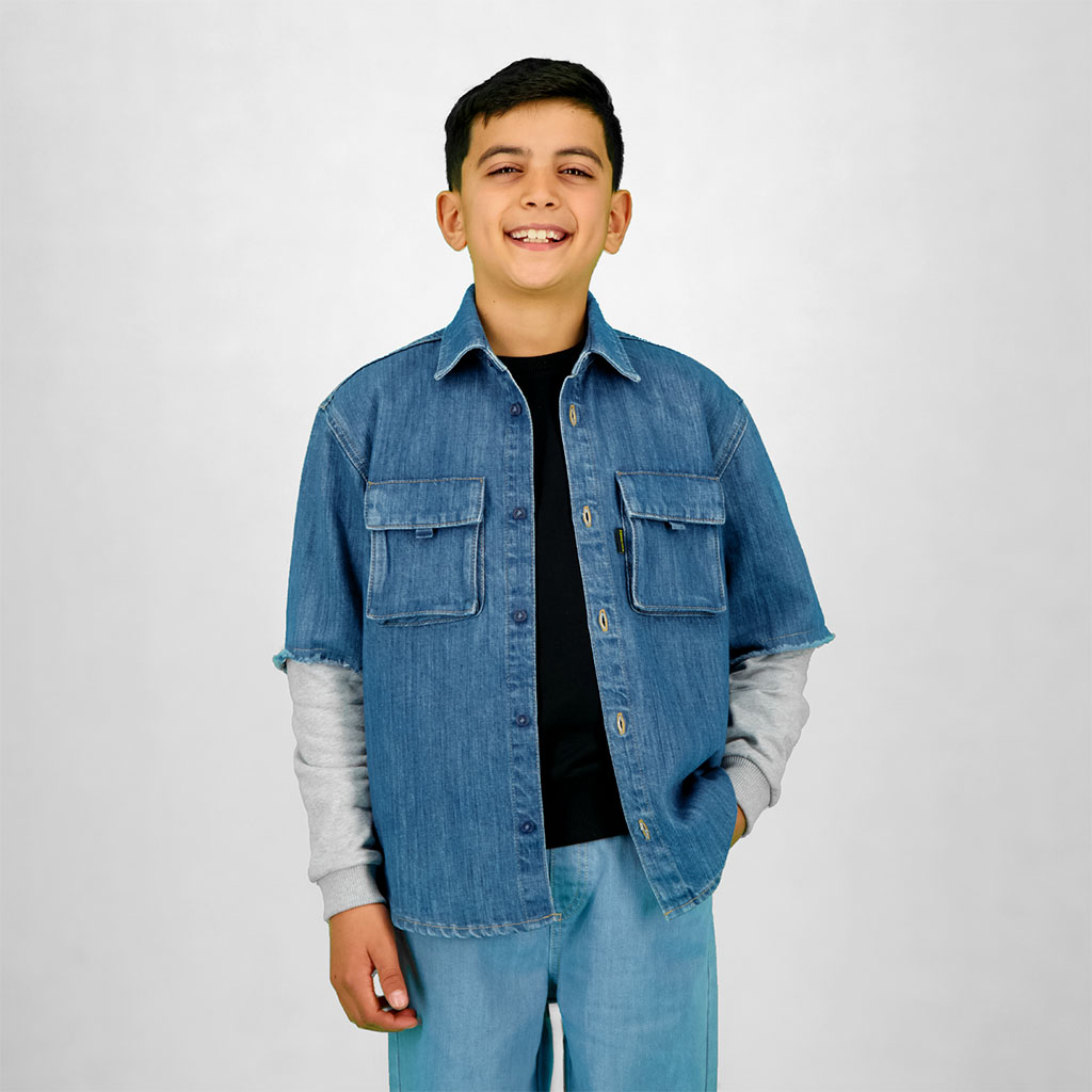 Chemise workwear garçon Bi- Matière