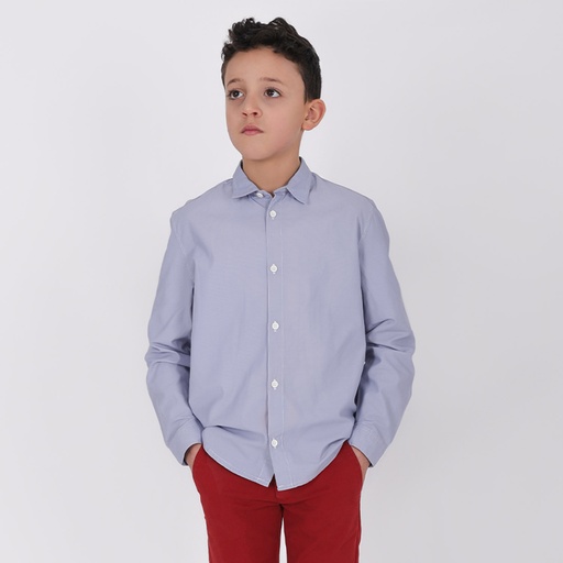 Chemise garçon à rayure fine