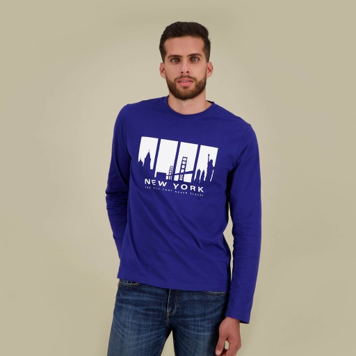 T-shirt homme manches longues NEW YORK