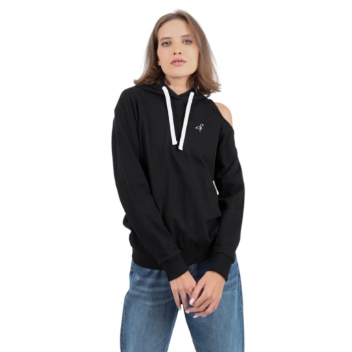 Hoodie femme avec épaule dénudée