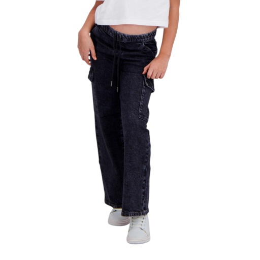 Cargo jeans fille