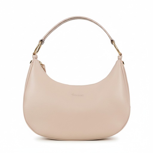 Sac demi lune en cuir - HLEL - Jeans Bleu Moyen