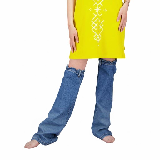 Jambières unisexe en jeans Modular - TUNIS FASHION WEEK 2024 - Blanc