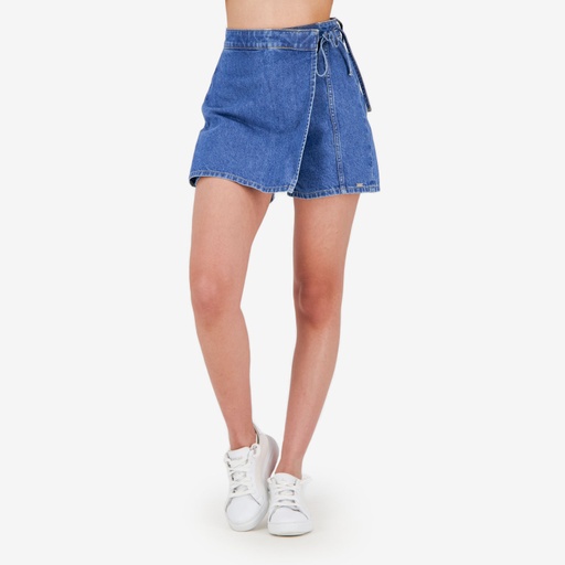 Skort femme avec noued en jeans - SOUKAINA 2.0