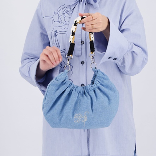 Sac Hobo Femme en jeans - Jeans  Bleu Foncé