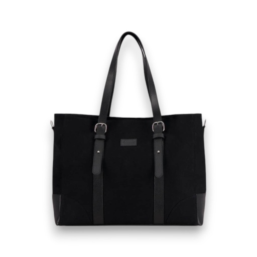 Mini cabas femme en jeans et cuir - Jeans Noir