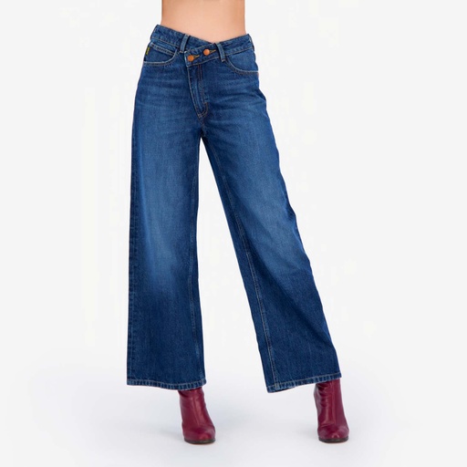 Super Straight jeans femme avec braguette décalé- SARRA 2.0