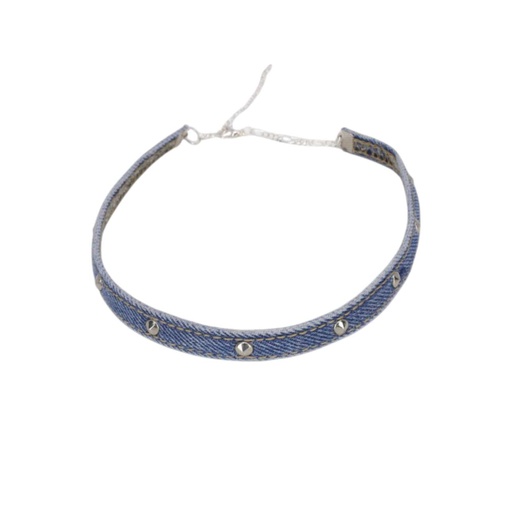 Chocker en denim - Jeans Bleu Foncé